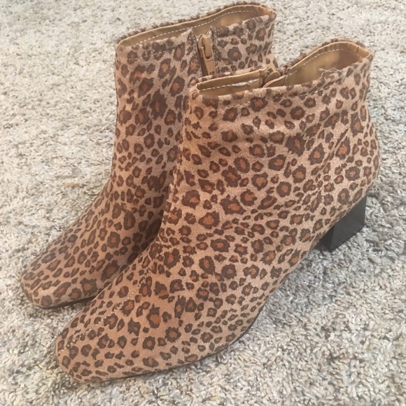 Ulla Popken Leopard Print Booties - Picture 2 of 8